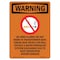 Signmission OSHA WARNING Sign, No Open Flames Or W/ Symbol, 14in X 10in Rigid Plastic, 10" W, 14" L, Portrait OS-WS-P-1014-V-13360 - alternate 1